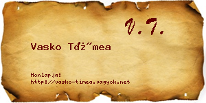 Vasko Tímea névjegykártya