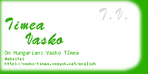 timea vasko business card